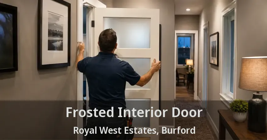 Frosted Interior Door Royal West Estates, Burford - ON