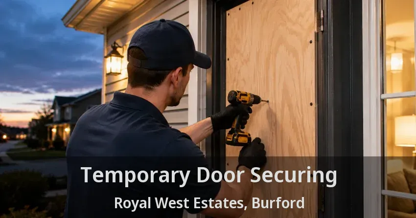 Temporary Door Securing Royal West Estates, Burford - ON