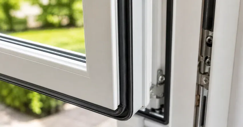 casement window cranked fully open in a Burford home