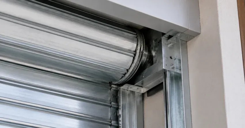 automatic storefront door technician servicing motor and sensor in Burford