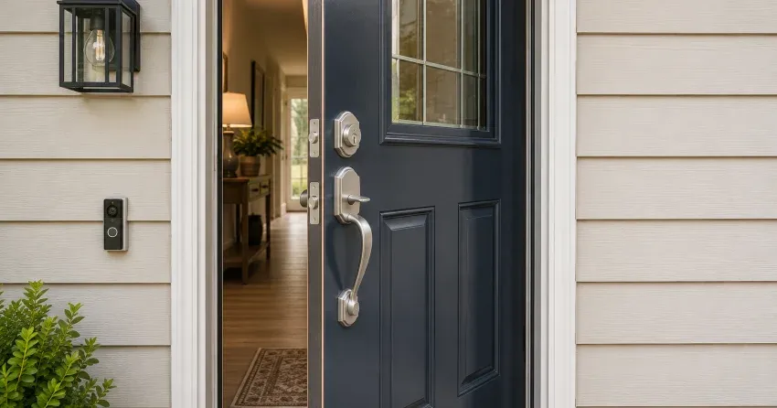energy-efficient exterior door upgrade installation in Burford